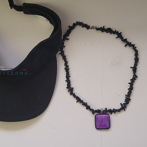Purple stone necklace